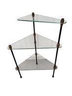 Vintage 1950s Bijzettafeltje - Etagère met 3 etages in glas, Antiek en Kunst, Ophalen of Verzenden