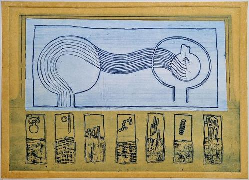 Jan Montyn - Kleurenets (1975), Antiek en Kunst, Kunst | Etsen en Gravures, Ophalen