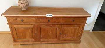 Teakhouten dressoirkast 178 x 48 cm beschikbaar voor biedingen
