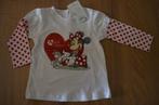 Disney T shirt lange mouw Minnie met stamper wit/rood 18m, Enfants & Bébés, Vêtements de bébé | Taille 86, Fille, Disney, Enlèvement ou Envoi