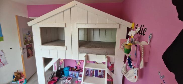 Hoogslaper/ huisje met lattenbodem, Kinderen en Baby's, Kinderkamer | Stapelbedden en Hoogslapers, Gebruikt, Hoogslaper, Ophalen