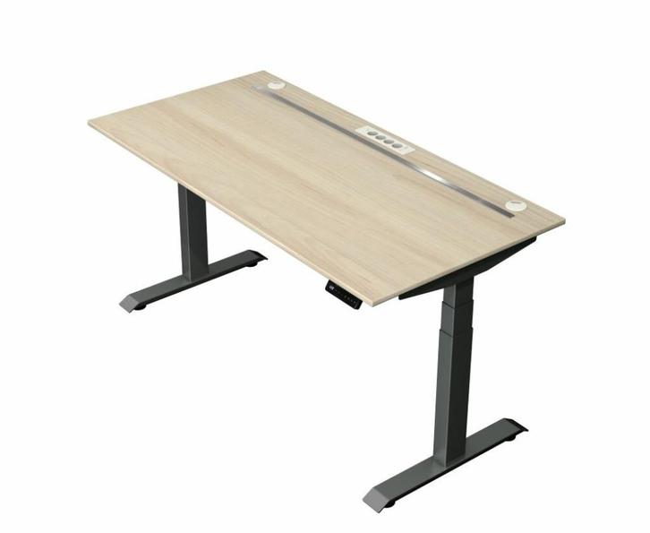 Zit sta bureau Move Boost 4 - 160x80cm - essenhout-antraciet, Computers en Software, Laptoptafels, Nieuw, In hoogte verstelbaar