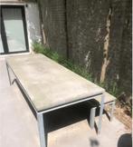 design galva tuintafel + zitbank, Ophalen, Gebruikt