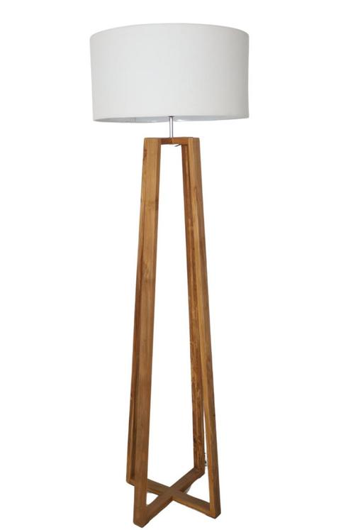 vloerlamp met witte kap, Huis en Inrichting, Lampen | Vloerlampen, Nieuw, Ophalen of Verzenden