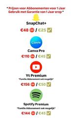 Spotify, Youtube en meer GOEDKOOP, Audio, Tv en Foto, Overige Audio, Tv en Foto, Ophalen