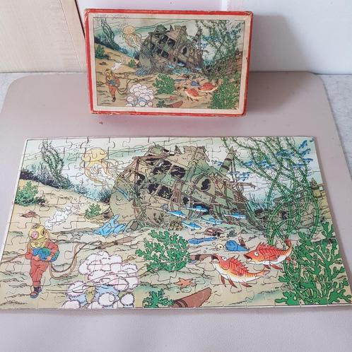 Kuifje Tintin houten puzzel, de schat van Scharlaken Rackham, Collections, Personnages de BD, Tintin, Enlèvement ou Envoi