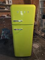 SMEG koelkast-diepvries retro, Elektronische apparatuur, Koelkasten en IJskasten, Ophalen, Gebruikt, Met aparte vriezer, 160 cm of meer