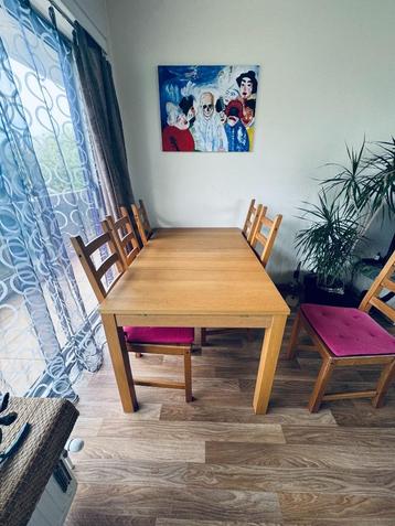 Table extensible avec 6 chaises, 100 à 150 cm, Cinq personnes ou plus, Enlèvement, Utilisé