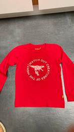 330: rode longsleeve Dino maat 152, Ophalen of Verzenden, Zo goed als nieuw