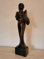 Art Deco houten beeld vrouw, Antiek en Kunst, Kunst | Beelden en Houtsnijwerken, Ophalen of Verzenden