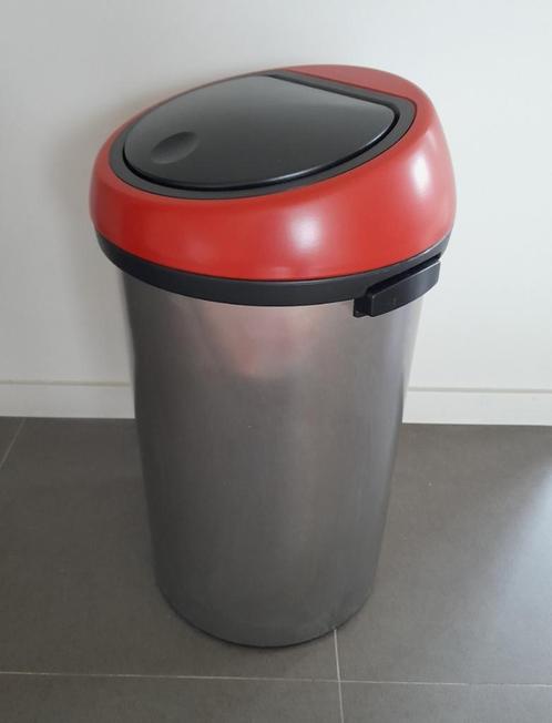 Brabantia Touch Bin afvalemmer vuilbak - 50 Liter, Huis en Inrichting, Woonaccessoires | Prullenbakken, Gebruikt, Metaal, 50 tot 75 cm