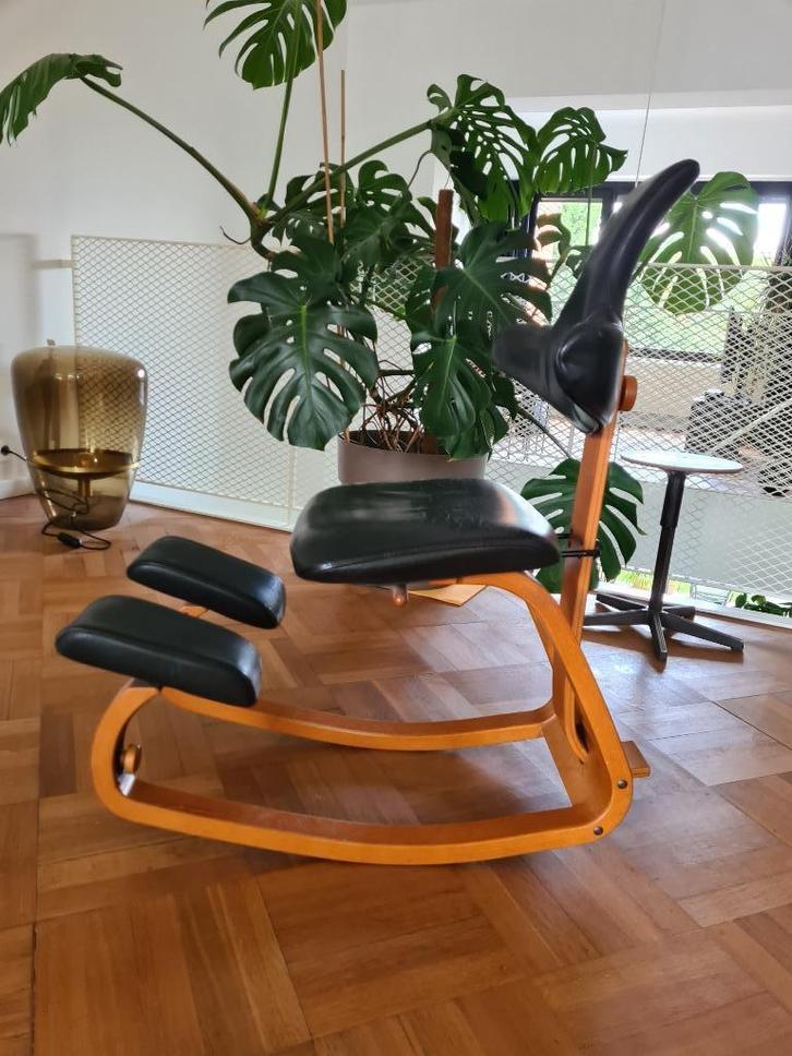 Originele Stokke Thatsit bureaustoel, Huis en Inrichting, Bureaustoelen, Gebruikt, Bureaustoel, Zwart, Ergonomisch, Ophalen