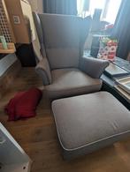 Fauteuil en poef Ikea Strandmon, Huis en Inrichting, Ophalen, Gebruikt