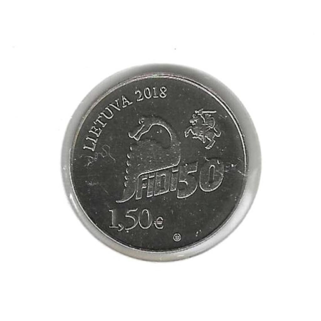 Litouwen, 1,50 Euro 2018, FiDi 50., Ophalen of Verzenden, Overige landen, Overige waardes, Losse munt