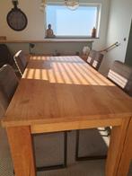 Eiken tafel met stoelen, Huis en Inrichting, Tafels | Eettafels, Ophalen of Verzenden, Zo goed als nieuw