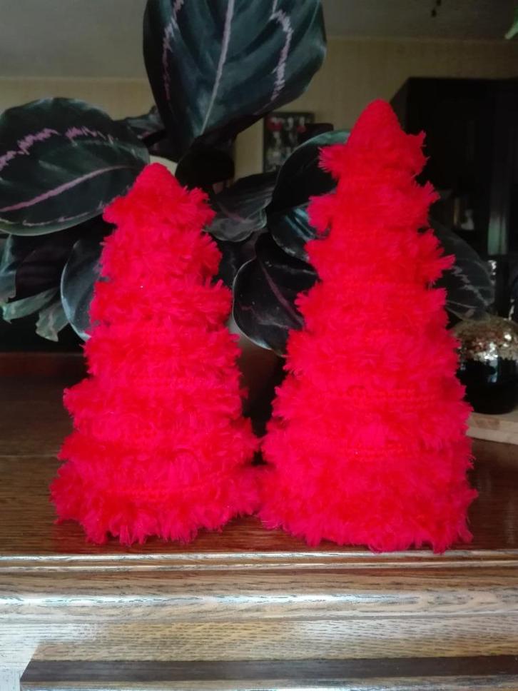 Kerstdecoratie - gehaakte kerstboompjes, Diversen, Kerst, Verzenden