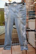 Broek kant blauw gestreept Ermanno Scervino Jeans mt 42 (46), Kleding | Dames, Maat 42/44 (L), Zo goed als nieuw, Ermanno Scervino Jeans