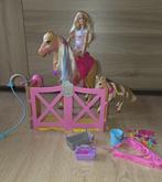 Barbie Paardenverzorging Speelset, Kinderen en Baby's, Speelgoed | Poppen, Ophalen of Verzenden, Zo goed als nieuw, Barbie