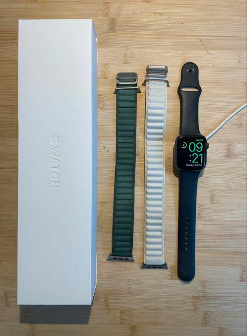 Apple Watch Series 4 44mm, Handtassen en Accessoires, Smartwatches, Gebruikt, iOS, Zwart, Afstand, Calorieverbanding, Conditie