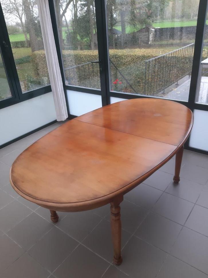 Tafel verlengbaar, Huis en Inrichting, Tafels | Eettafels, Gebruikt, Ovaal, Kersenhout, Ophalen