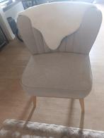 Grijze bijzetzetel, Huis en Inrichting, Ophalen, Gebruikt, Stof, 50 tot 75 cm