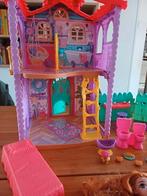 Poppenhuis Enchantimals met 7 poppen en diertjes, Ophalen of Verzenden, Zo goed als nieuw, Poppenhuis
