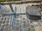 Kruisvoet met gewichtstenen voor kantelparasol 3m, Ophalen, Gebruikt, Parasolvoet
