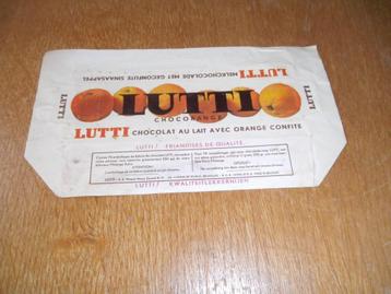 Chocolade  Lutti oude wikkel zeldzame omslag sinaasappel