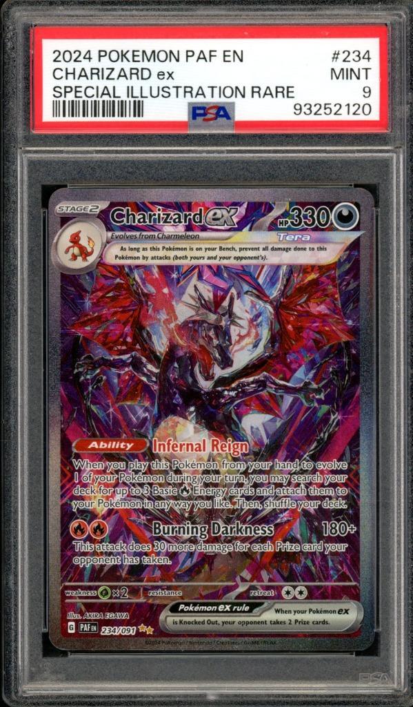 Charizard ex [SIR] PSA 9 - 234/91 - Paldean Fates 2024, Hobby en Vrije tijd, Verzamelkaartspellen | Pokémon, Zo goed als nieuw