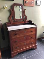 Commode biedermeier antiek mahony spiegel marmer, Ophalen