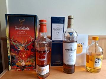 Glenfiddich 21 ans Macallan 12 Nikka, Enlèvement ou Envoi, Comme neuf