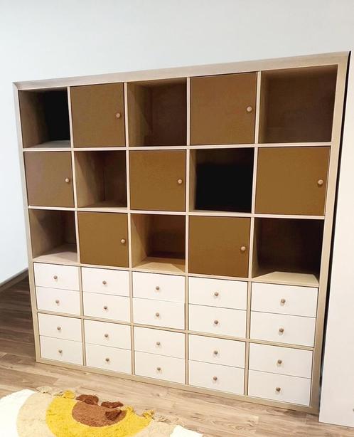 Ikea Kallax 5x5 incl ladeblokken en kasten, Huis en Inrichting, Kasten | Wandmeubels, Gebruikt, 150 tot 200 cm, 150 tot 200 cm