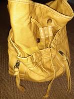 Sac à main bandoulière cuir souple, Ophalen of Verzenden, Zo goed als nieuw, Geel, Handtas