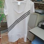 T-shirt wit stropkoord streep zwart print Adidas mt 38, Vêtements | Femmes, T-shirts, Neuf, Manches courtes, Taille 38/40 (M)
