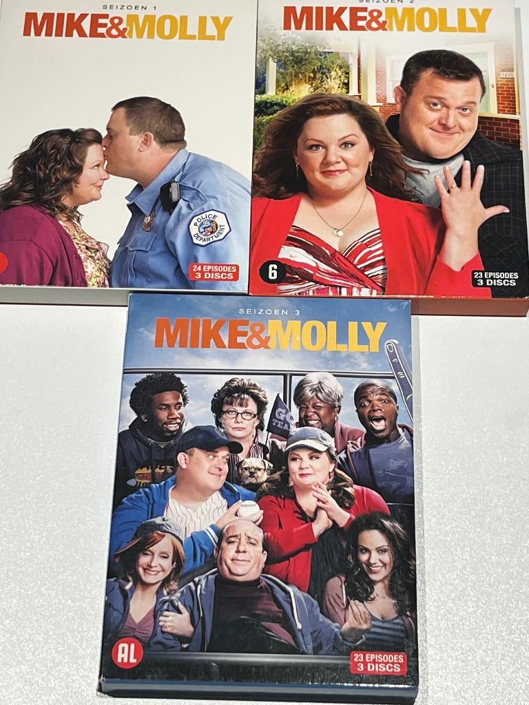 Mike & Molly - Seizoen 1-3 DVD, Cd's en Dvd's, Dvd's | Tv en Series, Gebruikt, Komedie, Boxset, Vanaf 6 jaar, Ophalen of Verzenden