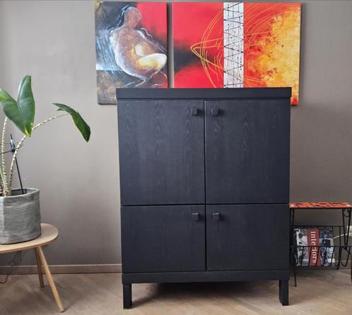 Vintage barkast, Belgisch brutalist design jaren 70, Huis en Inrichting, Kasten | Buffetkasten, Ophalen