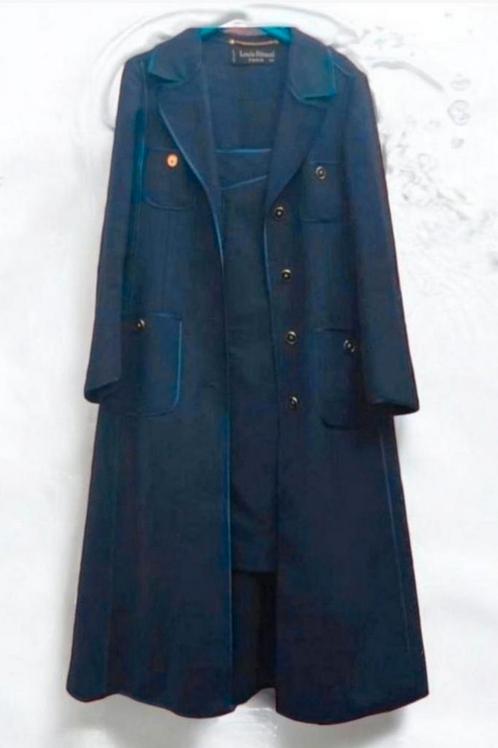 ✨️ LOUIS FERAUD donkerblauw lange jas & rok maat 40✨️, Kleding | Dames, Jassen | Winter, Zo goed als nieuw, Maat 38/40 (M), Blauw