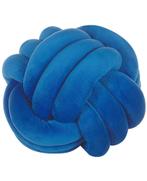 2 Sierkussens blauw fluweel Beliani Malni, Huis en Inrichting, Ophalen, Zo goed als nieuw, Blauw, Rond