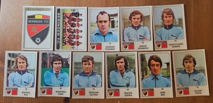 Panini Football 73-74 11 autocollants Beringen FC non utilis, Hobby & Loisirs créatifs, Autocollants & Images, Comme neuf, Plusieurs autocollants