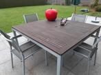 Mooie tuintafel set met 4 stoelen, Tuin en Terras, Ophalen, Gebruikt