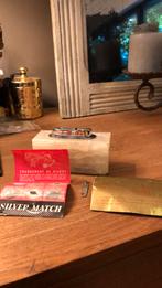 Briquet de table SILVER MATCH marbre - pochete/notice/outil, Gebruikt, Aansteker