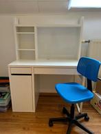 Witte bureau voor kind of tiener – Zeer goede staat – €50, Ophalen, Zo goed als nieuw, Bureau