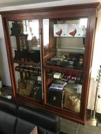 VITRINEKAST Mahonie KAST VITRINE Eichholtz Schuifdeurkast, Ophalen, Met deur(en), Zo goed als nieuw, 200 cm of meer