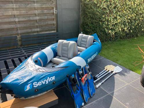Opblaasbare Kayak Sevylar Rivera, Watersport en Boten, Kano's, Zo goed als nieuw, Twee personen, Opblaasbaar, Met peddels, Ophalen