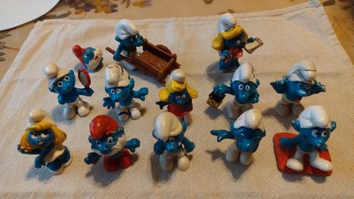 Vintage smurfen, lot van 12 + grote smurf potloodsteker, Verzamelen, Smurfen, Gebruikt, Grote Smurf, Ophalen of Verzenden