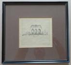 GEORGE AVERHALS / EXPO ANTWERPEN 1930 / ZW-W ETS / 29x32cm, Antiek en Kunst, Kunst | Etsen en Gravures, Ophalen of Verzenden