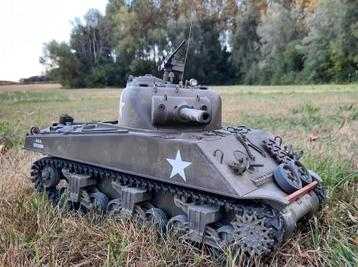 Militaria US WW2 Sherman M4 RC 1/16 op afstand bestuurbaar beschikbaar voor biedingen