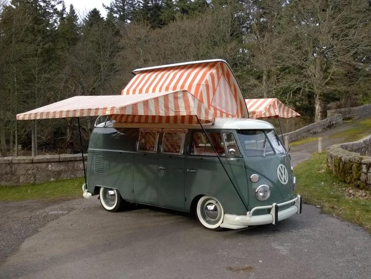 VW Bus Westfalia tentdoek Oranje wit, Auto diversen, Auto-accessoires, Nieuw, Ophalen of Verzenden
