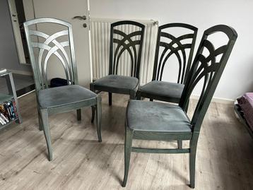 Ensemble de 4 chaises de table vertes beschikbaar voor biedingen
