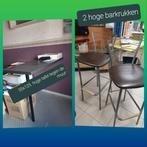 2 barkrukken en bijhorende tafel, Huis en Inrichting, Ophalen, Zo goed als nieuw